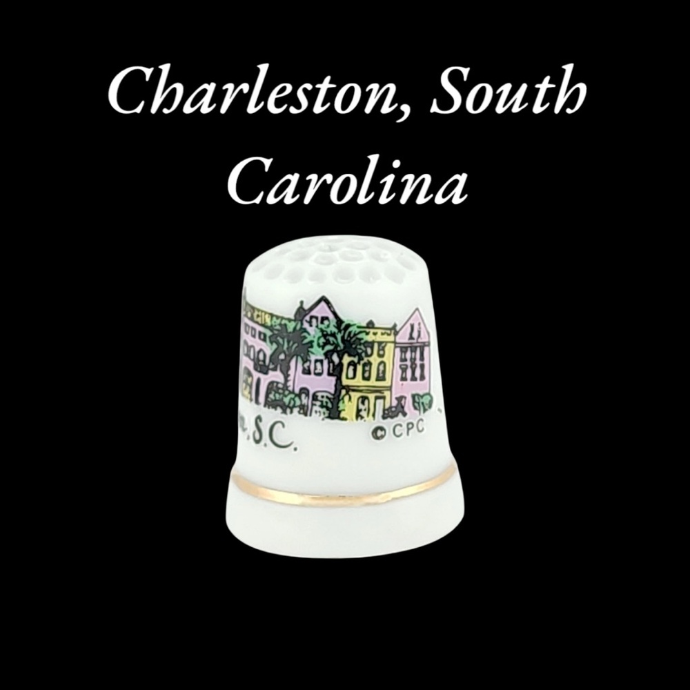 Charleston South Carolina Vintage Thimble 1”